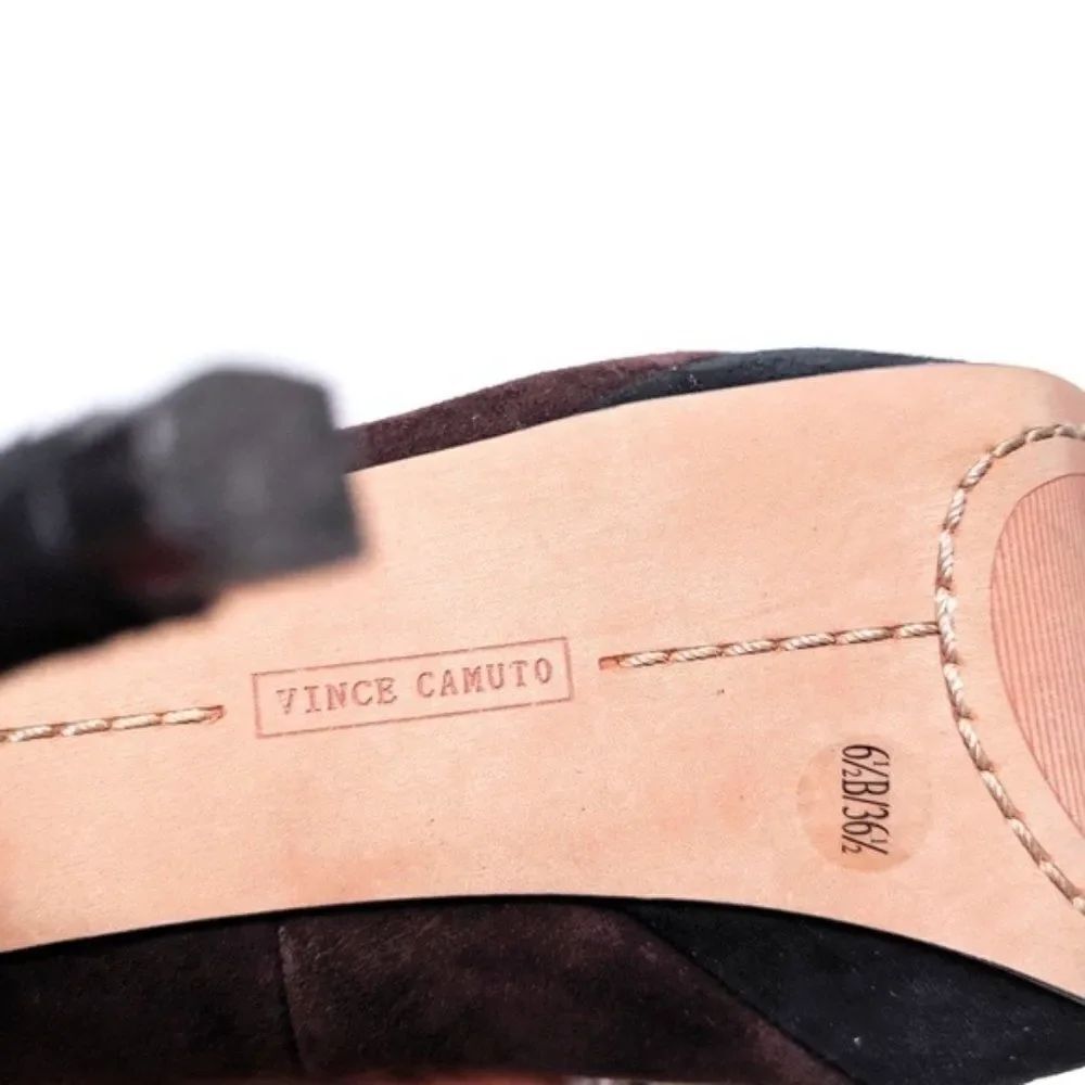 VINCE CAMUTO Ritz Suede Two-Tone Platform Heels 6.5 - Picture 8 of 9